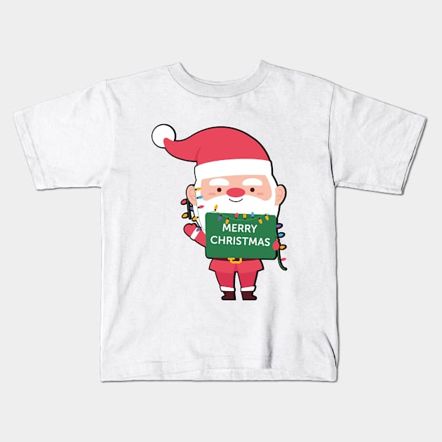 lamp of santa Kids T-Shirt by peyek saputra